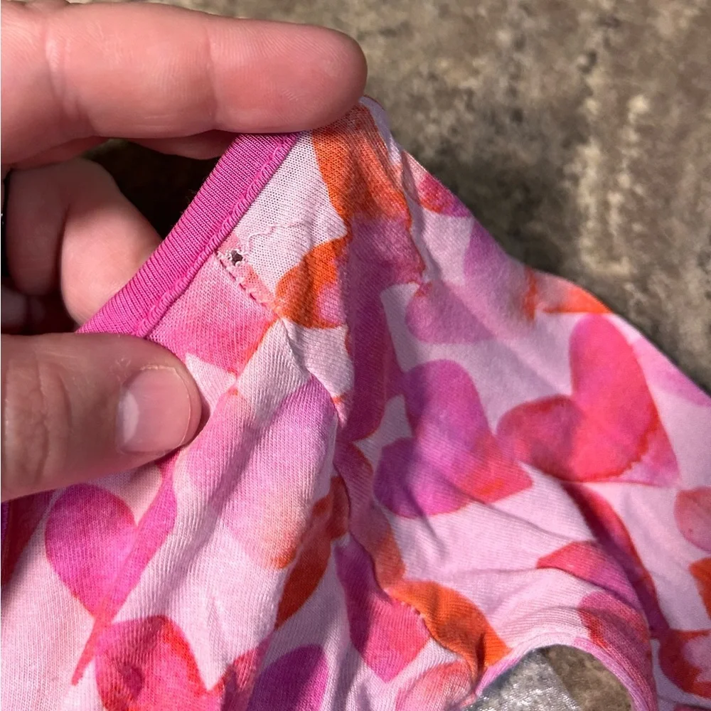 Little Sleepies Pink Watercolor Hearts Zippy Size 6-12 months